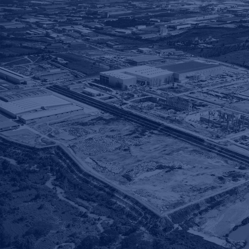 ariel view of developing land